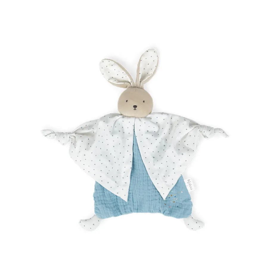 Doudou coton bio lapin Bleu<Kaloo Store