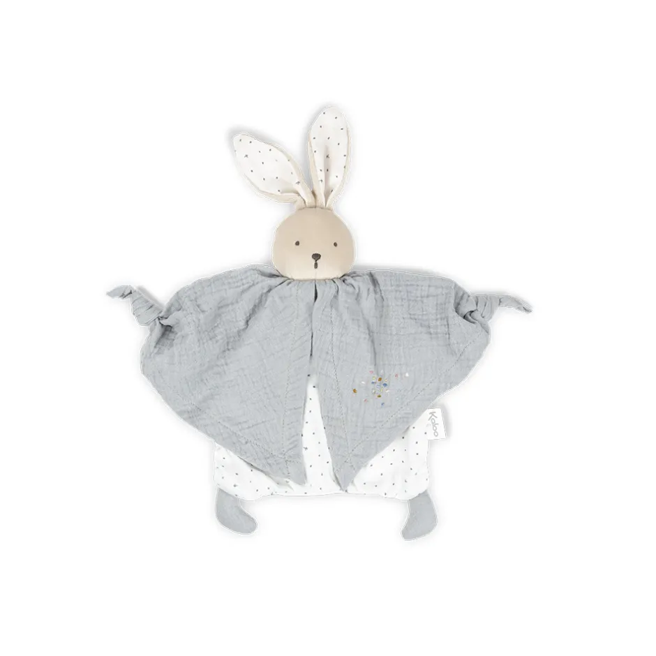 Doudou coton bio lapin Gris<Kaloo Discount