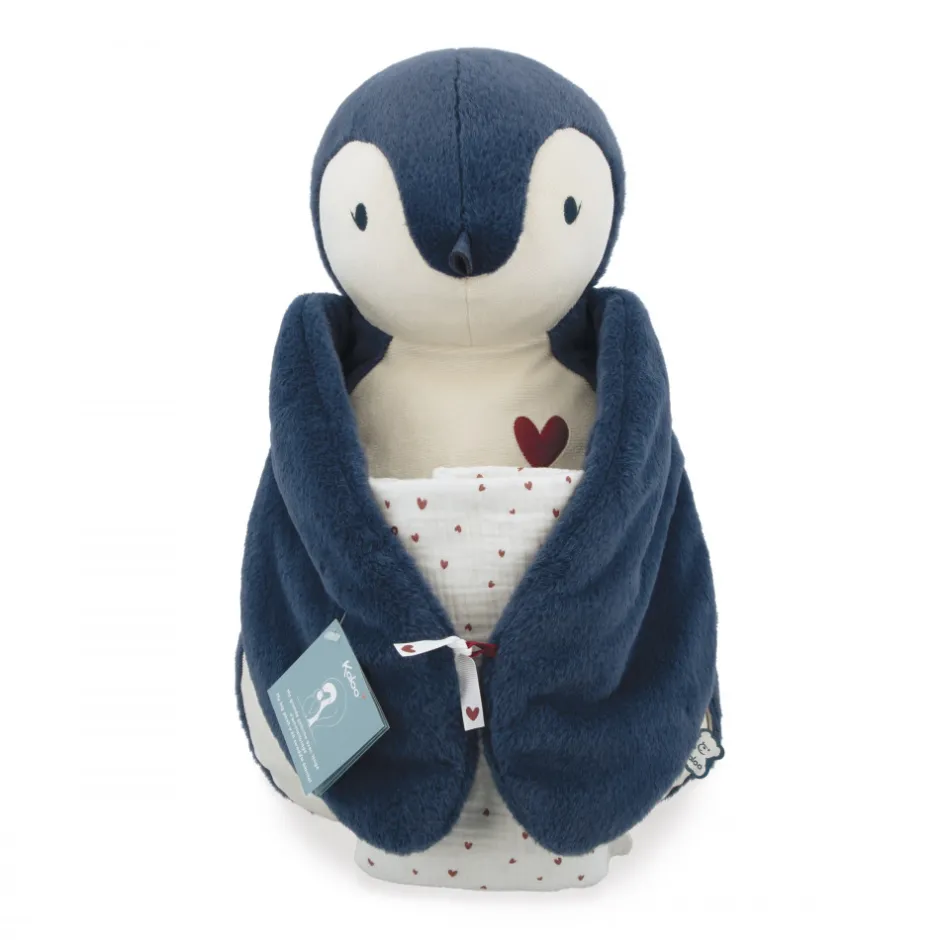 Grande peluche manchot - 50 cm et lange d'emmaillotage<Kaloo Online